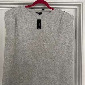 Express Crew Neck Padded Shoulder Tee
